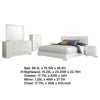 Sok 6pc King Bedroom Set | Faux Leather Upholstery | High Gloss White