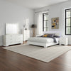 Sok 6pc King Bedroom Set | Faux Leather Upholstery | High Gloss White