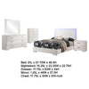 Sok 5pc Full Bedroom Set with Blue LED Lights | White High Gloss Wood