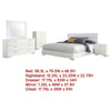 Sok 5pc King Bedroom Set | Blue LED Lights | Faux Leather | White Wood