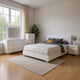 Sok 5pc King Bedroom Set | Blue LED Lights | Faux Leather | White Wood