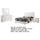 Sok 4pc Full Bedroom Set | Blue LED Lights | Faux Leather | White Wood