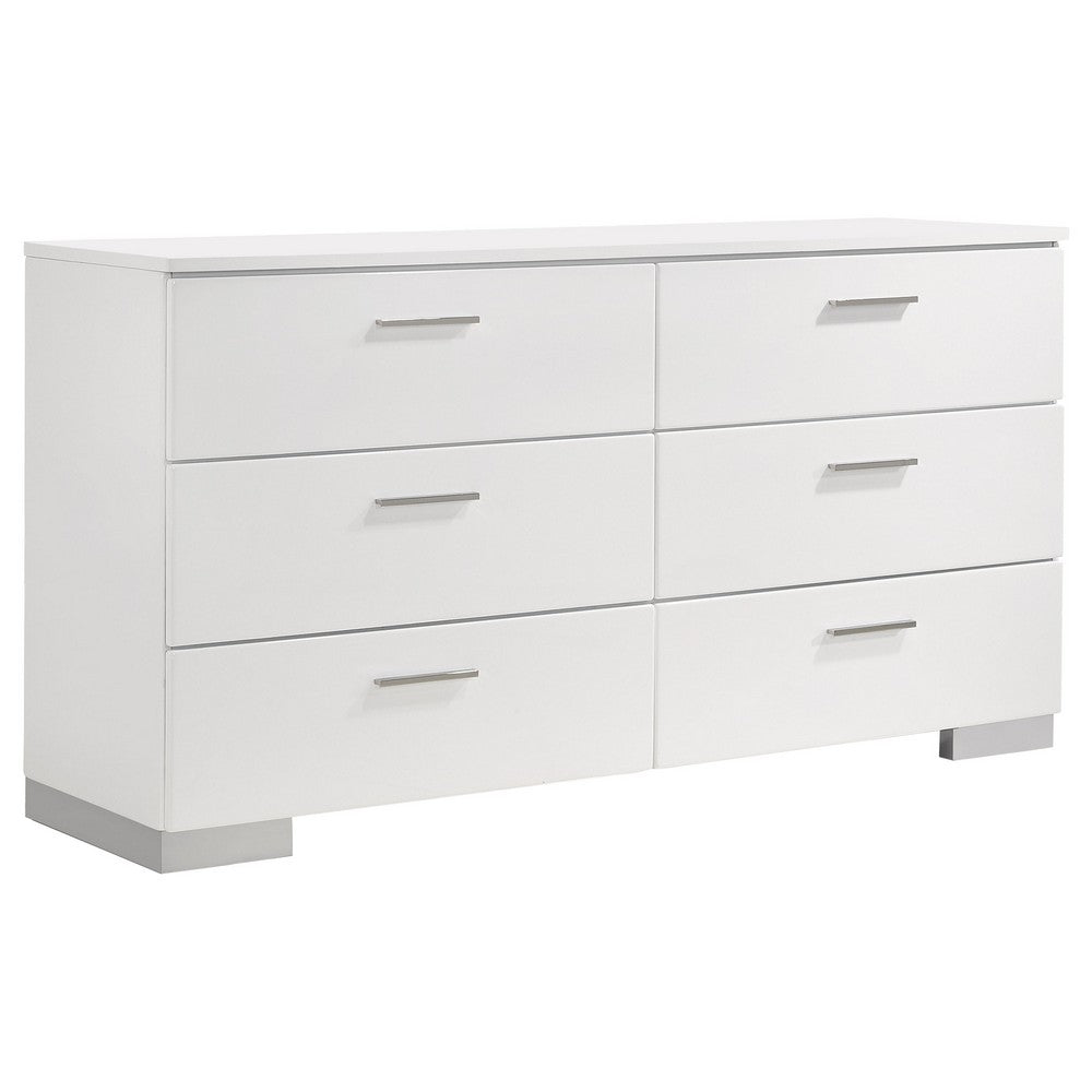 Sok 4pc Twin Bedroom Set | Blue LED Lights | Faux Leather | White Wood