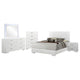 Sok 5pc Queen Bedroom Set | Blue LED Lights | Chrome Metal | White