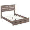 Sili 4pc Queen Bedroom Set with Dresser Mirror | Oak Brown | Bronze