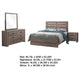 Sili 4pc Queen Bedroom Set with Dresser Mirror | Oak Brown | Bronze