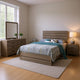 Sili 4pc Queen Bedroom Set with Dresser Mirror | Oak Brown | Bronze