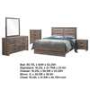 Sili 5pc Queen Bedroom Set with Dresser Mirror | Oak Brown | Bronze