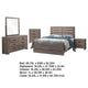Sili 5pc Queen Bedroom Set with Dresser Mirror | Oak Brown | Bronze