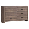 Sili 4pc Queen Storage Bedroom Set | Oak Brown and Dark Bronze
