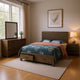 Sili 4pc Queen Storage Bedroom Set | Oak Brown and Dark Bronze