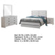 Sili 4pc Queen Bedroom Set | Dresser Mirror | Coastal White | Bronze