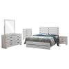 Sili 5pc Queen Bedroom Set | Dresser Mirror | Coastal White | Bronze