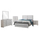 Sili 5pc Queen Bedroom Set | Dresser Mirror | Coastal White | Bronze