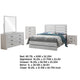 Sili 5pc Queen Bedroom Set | Dresser Mirror | Coastal White | Bronze