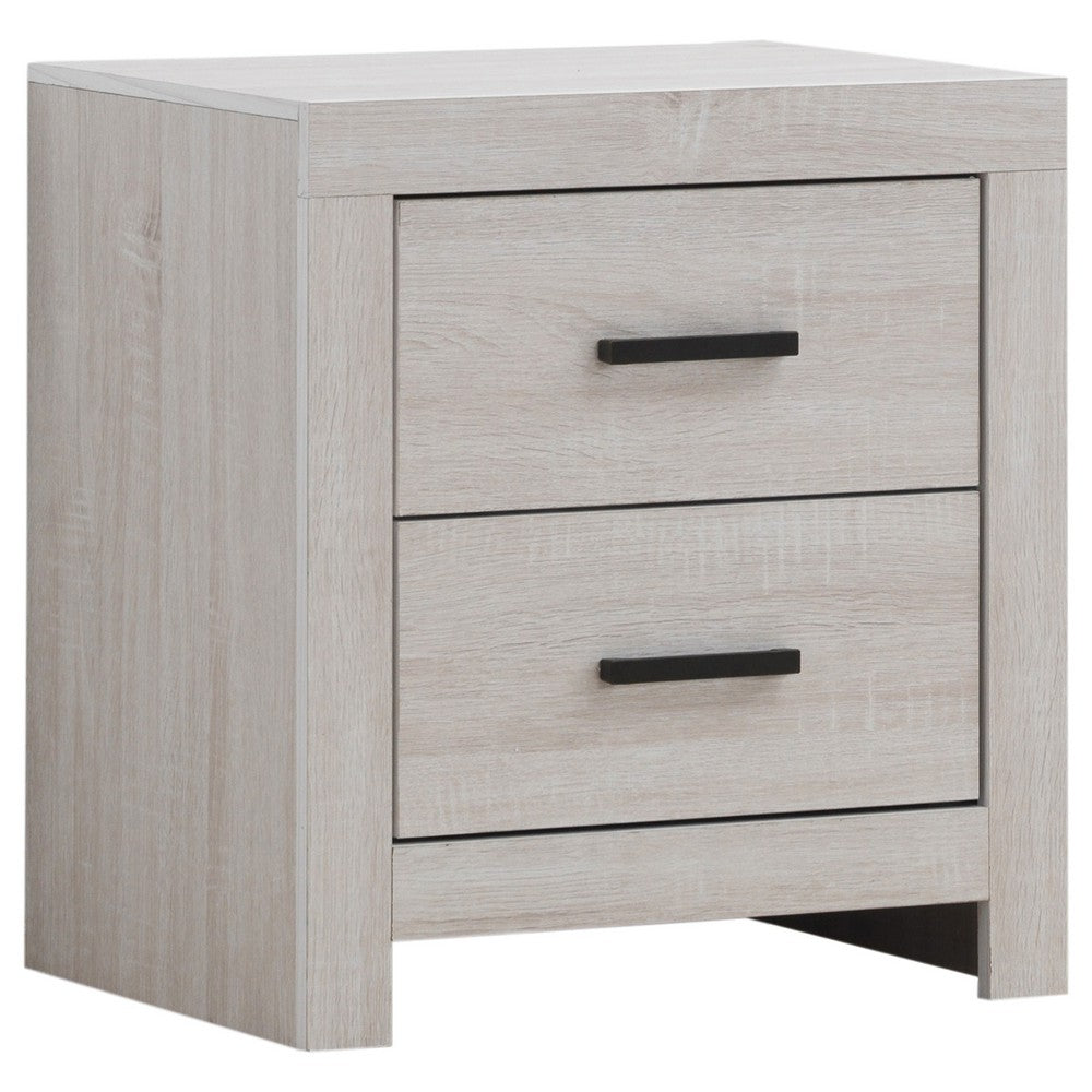 Sili 4pc Queen Storage Bedroom Set | Coastal White and Bronze