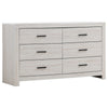 Sili 4pc Queen Storage Bedroom Set | Coastal White and Bronze