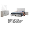 Sili 4pc Queen Storage Bedroom Set | Coastal White and Bronze