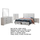 Sili 5pc Queen Storage Bedroom Set | Coastal White and Bronze