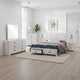 Sili 5pc Queen Storage Bedroom Set | Coastal White and Bronze