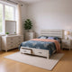 Sili 5pc Queen Storage Bedroom Set | Coastal White and Bronze