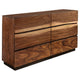 Zeko 4pc Queen Bedroom Set | Plinth Base Live Edge Smoky Walnut Brown