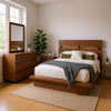 Zeko 4pc Queen Bedroom Set | Plinth Base Live Edge Smoky Walnut Brown