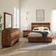 Zeko 4pc Queen Bedroom Set | Plinth Base Live Edge Smoky Walnut Brown