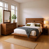 Zeko 4pc Queen Bedroom Set | Plinth Base Live Edge Smoky Walnut Brown