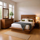 Zeko 4pc Queen Bedroom Set | Plinth Base Live Edge Smoky Walnut Brown