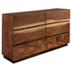Zeko 5pc Queen Bedroom Set | Plinth Base Live Edge Smoky Walnut Brown
