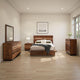 Zeko 5pc Queen Bedroom Set | Plinth Base Live Edge Smoky Walnut Brown