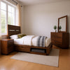 Zeko 4pc Queen Bedroom Set with Storage | Live Edge Smoky Walnut Brown