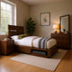 Zeko 4pc Queen Bedroom Set with Storage | Live Edge Smoky Walnut Brown