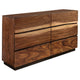 Zeko 5pc Queen Bedroom Set with Storage | Live Edge Smoky Walnut Brown