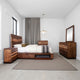 Zeko 5pc Queen Bedroom Set with Storage | Live Edge Smoky Walnut Brown