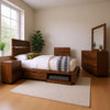 Zeko 5pc Queen Bedroom Set with Storage | Live Edge Smoky Walnut Brown