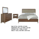 Rie 4pc Queen Bedroom Set | Dresser Mirror | Brown | Beige Upholstery