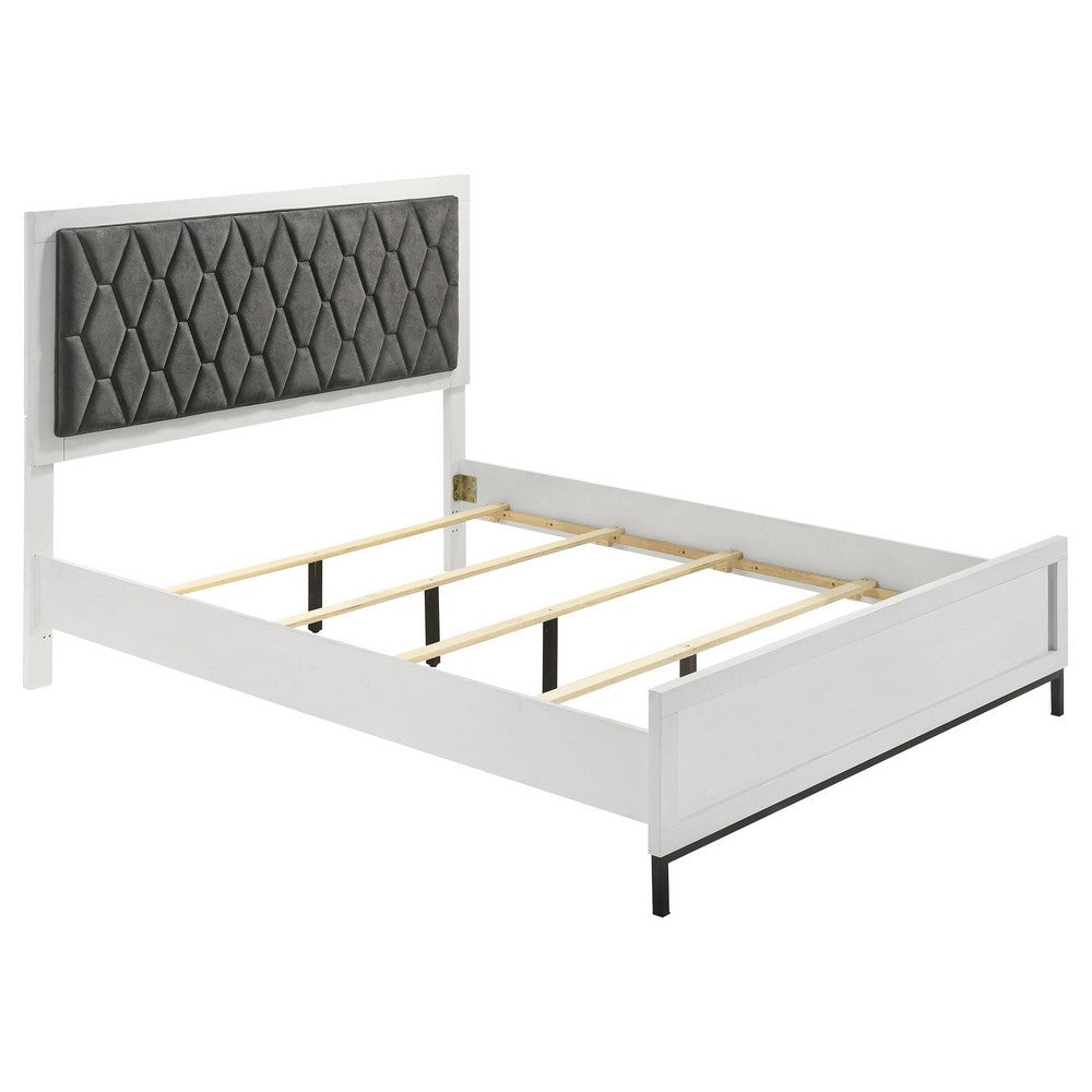 Noro 5pc Queen Bedroom Set | Modern White | Dresser Chest Mirror
