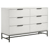 Noro 5pc Queen Bedroom Set | Modern White | Dresser Chest Mirror
