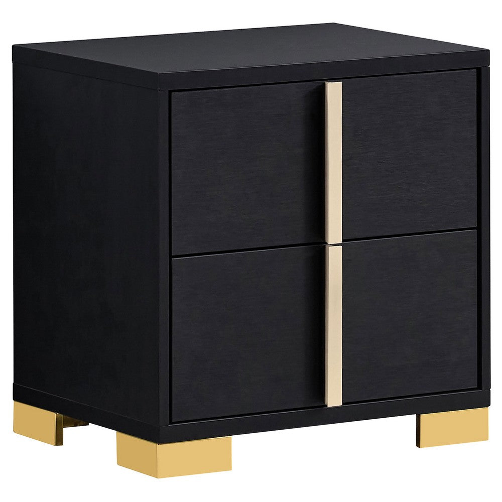 Dex 4pc Queen Bedroom Set with Modern LED Headboard | Mirror | Black