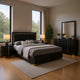 Dex 4pc Queen Bedroom Set with Modern LED Headboard | Mirror | Black