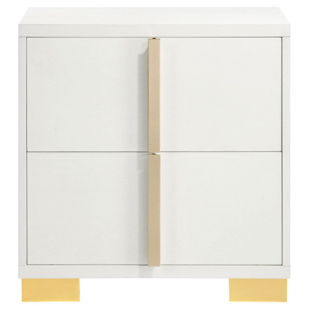 Dex 4pc Queen Bedroom Set with Modern LED Headboard | Mirror | White