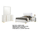 Dex 4pc Queen Bedroom Set with Modern LED Headboard | Mirror | White