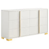 Dex 5pc Queen Bedroom Set with Modern LED Headboard | Mirror | White