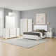 Dex 5pc Queen Bedroom Set with Modern LED Headboard | Mirror | White