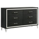 Jenny 5pc Queen Bed Set | Gray Velvet Upholstery | Chrome | Black