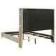 Jenny 4pc Queen Bedroom Set | Textured Beige Wood | Gold Metal Accent