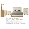 Hyle 5pc Queen Bedroom Set | Natural Brown and White Finish | Dressers