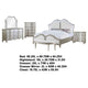 Nive 5pc Queen Bedroom Set | Silver | Ivory Channel Tufted Upholstery